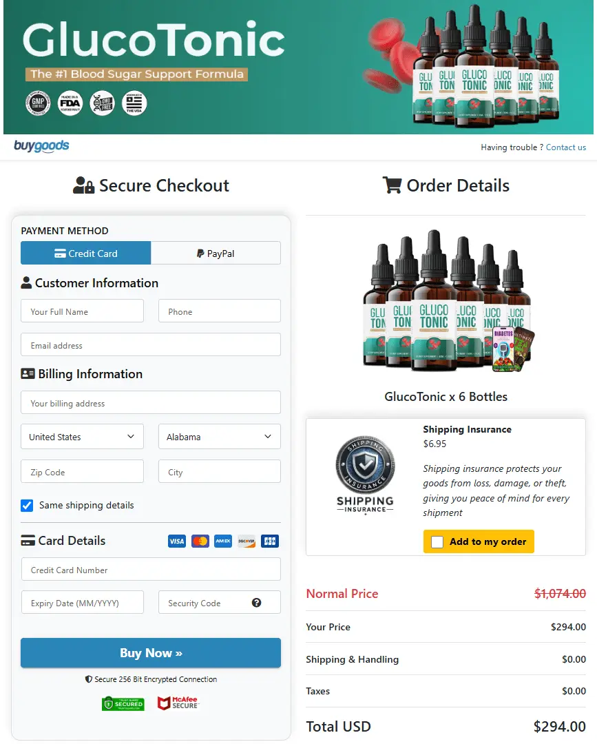 glucotonic order